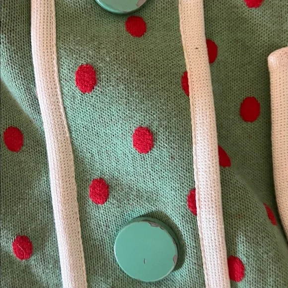 Missoni Green and Red Polka Dot A-Line Skirt - Picture 3 of 6